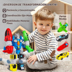 Vehículo magnético transformado robot juguete construir coche mezcla partido niño