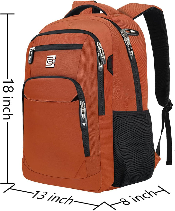 Mochila para Laptop Volher, Naranja, 15,6 pulg., Computadora portátil