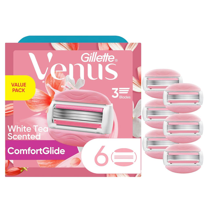 Gillette Venus ComfortGlide - Rastrillo de afeitar para mujer, té b...