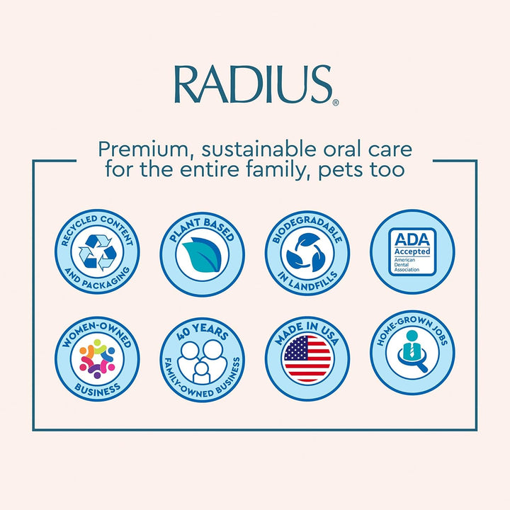 RADIUS Cepillo de dientes para niños, cepillo Totz, cerdas extrasua...