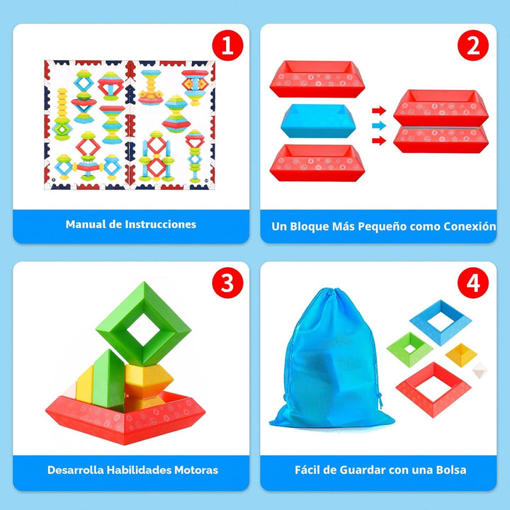 Hieoby Juguetes Montessori para niños y niñas de 1, 2, 3, 4 años, a...