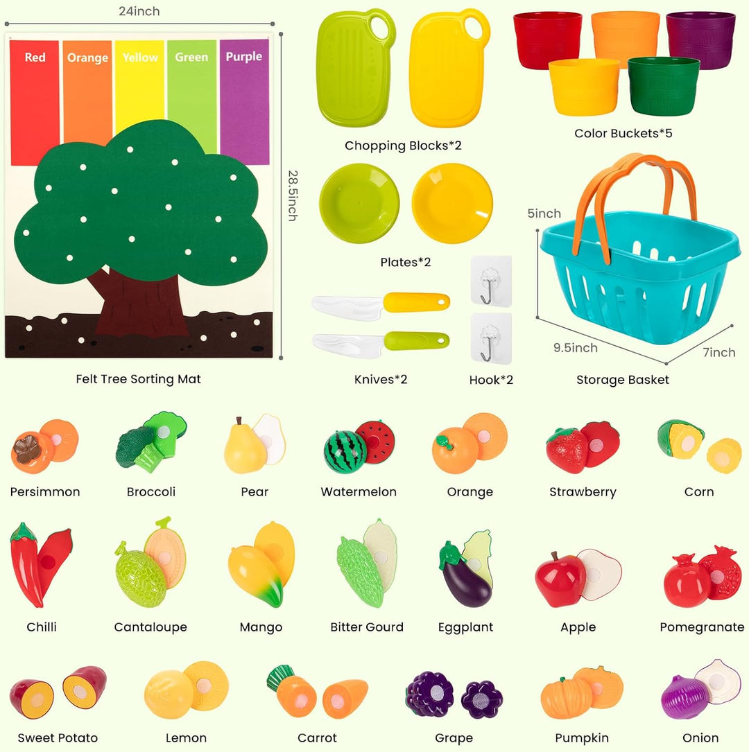 CYYSFIVQZ Juego de comida para niños con cubos de clasificación de...