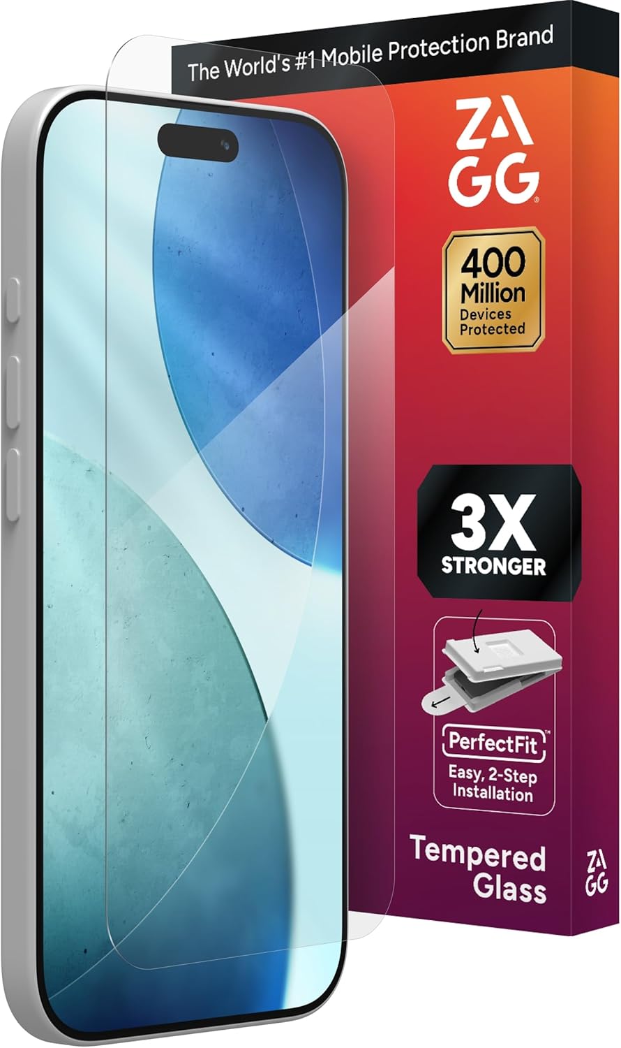 ZAGG Glass+ Protector de pantalla para iPhone 17