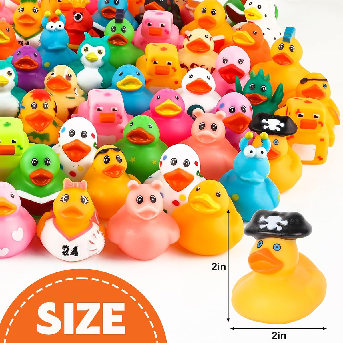 200 paquetes de patos de goma a granel, patos para jeeps para chapuzar, patos para jeeps surtidos, juguetes de baño patos flotadores para niños, accesorios para fiestas de baby shower