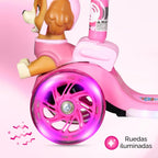 Scooter eléctrico para niños, 3 ruedas, autoequilibrante, ruedas LED iluminadas