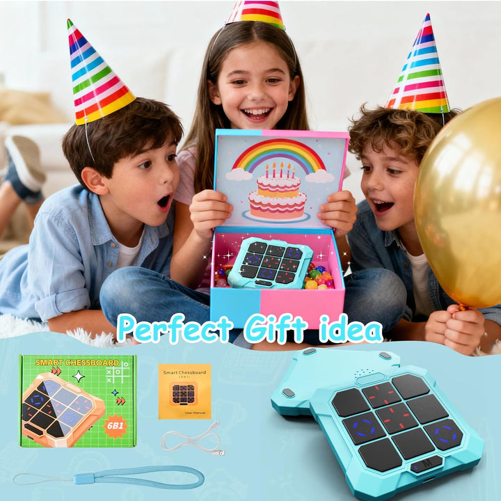 VDPDO Juego de Tic Tac Toe, Juego Electrónico Tic Tac Toe 6 en 1 co...