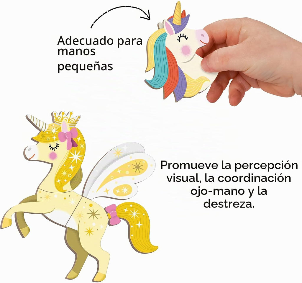 Janod - Magnéti'Book Unicornios - Juego educativo magnético 44 imanes + 10