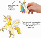 Janod - Magnéti'Book Unicornios - Juego educativo magnético 44 imanes + 10