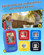 Paquete de 2 Walkie Talkies de video Spider Toys para niños con funda de