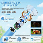 Cámara de boroscopio de juguete para niños, juguete educativo STEM Science para 4, 5, 6, 7, 8, 9, 10 años, regalo de cumpleaños, cámara de alcance infantil de 2.4 pulgadas para aventuras al aire libre y descubrimiento de la naturaleza (azul)