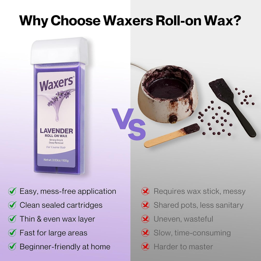 Waxers Kit de Rodillo de Cera para Depilación de Lavanda Kit de Cer...