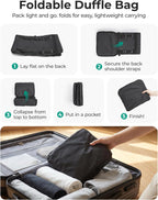 BAGSAMRT - Bolsa de lona plegable para viajes, bolsa de viaje para hombres, mochila de viaje 4 en 1, bolsa de transporte para fin de semana, Verde