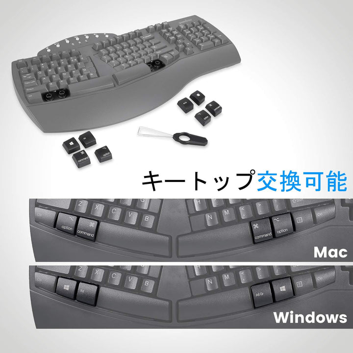 Perixx Periboard-612B - Teclado Inalámbrico Ergonómico Split con Mo...