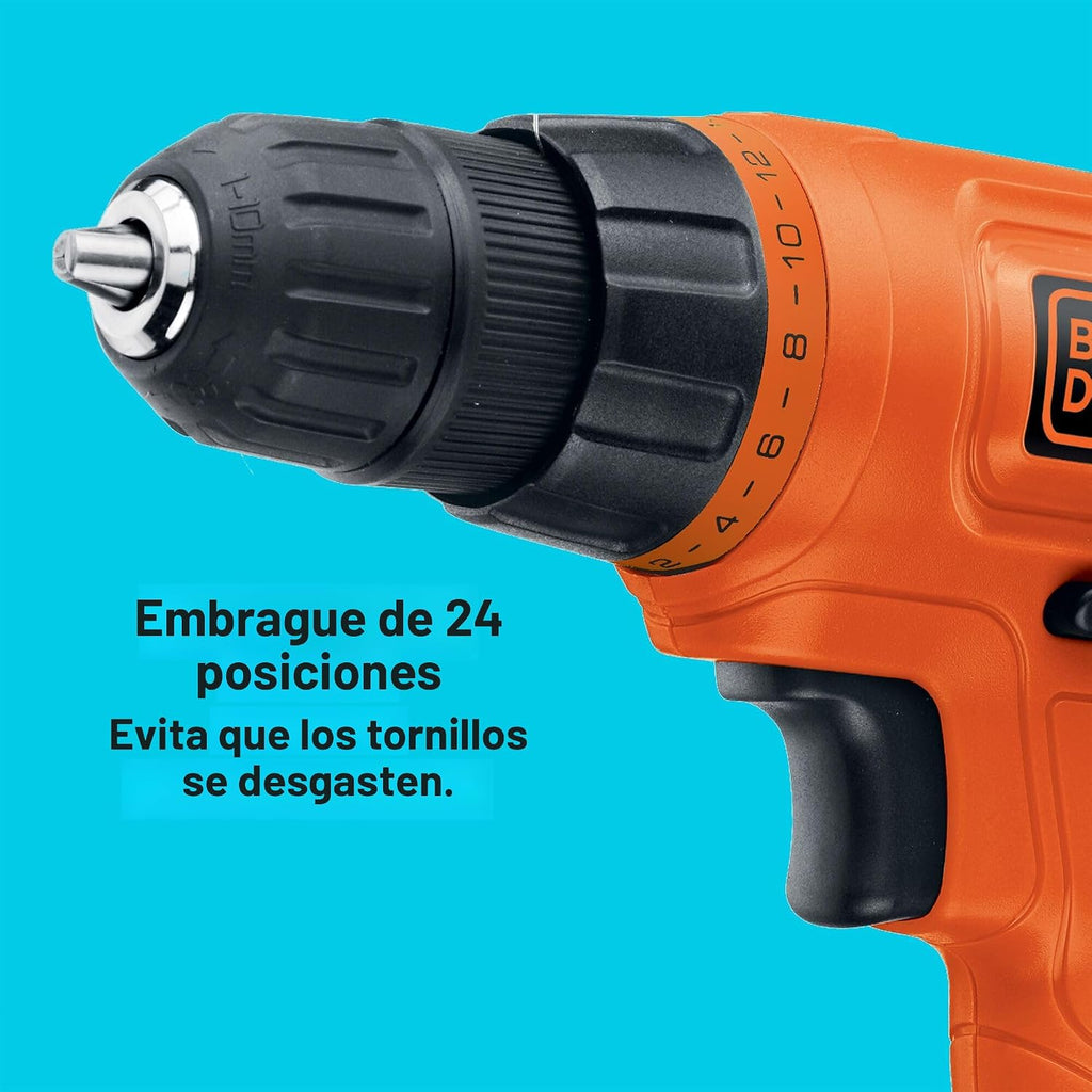 BLACK+DECKER 20V MAX POWERCONNECT - Taladro eléctrico inalámbrico con juego de brocas de 30 piezas y kit de controladores, batería y cargador incluidos (LD120VA)