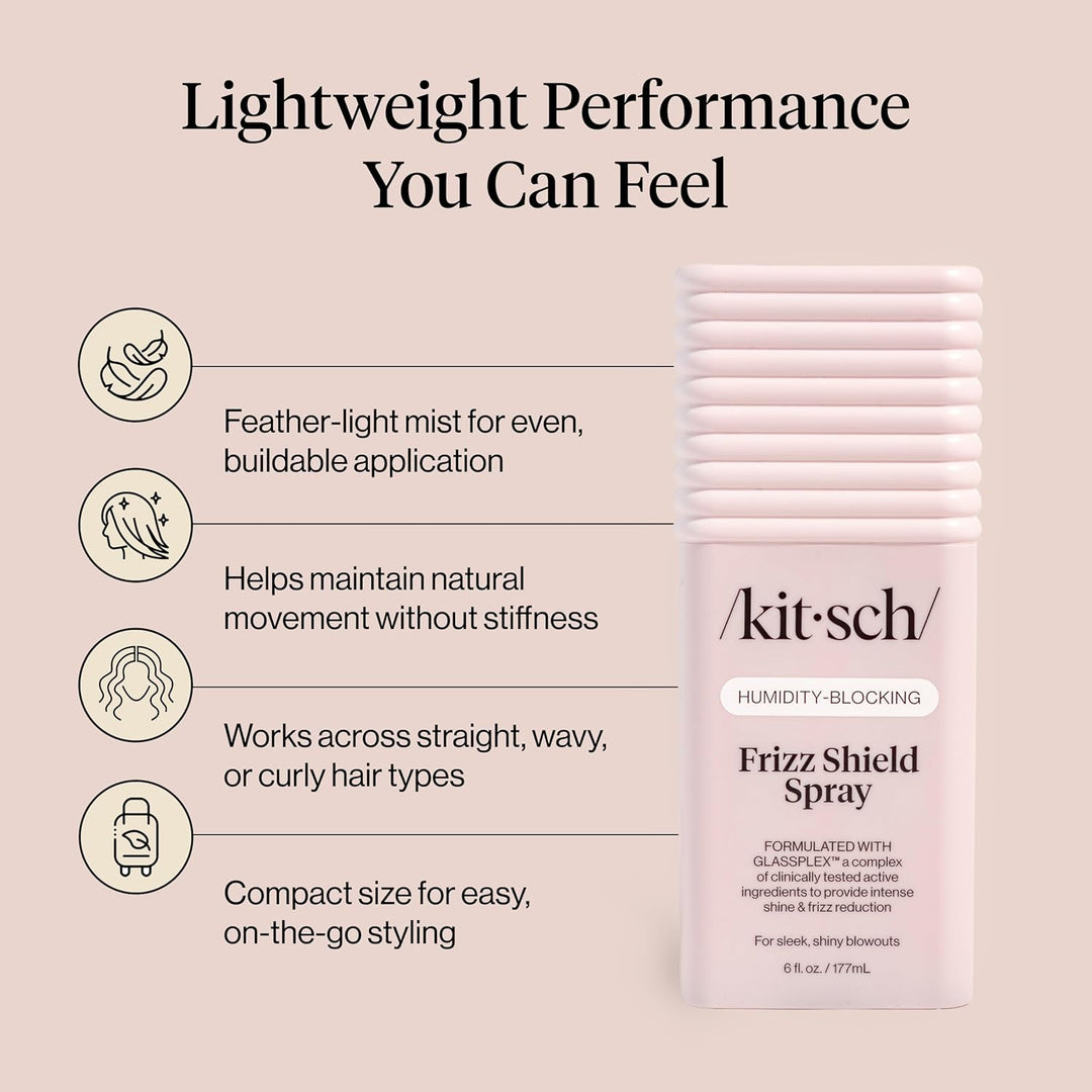 Kitsch Frizz Shield - Spray para el cabello con control de encrespa...