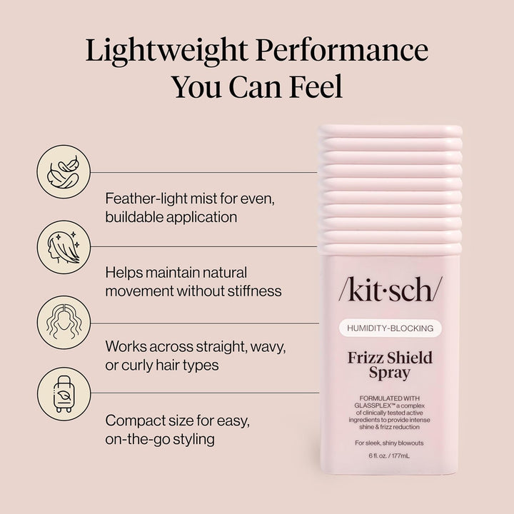 Kitsch Frizz Shield - Spray para el cabello con control de encrespa...