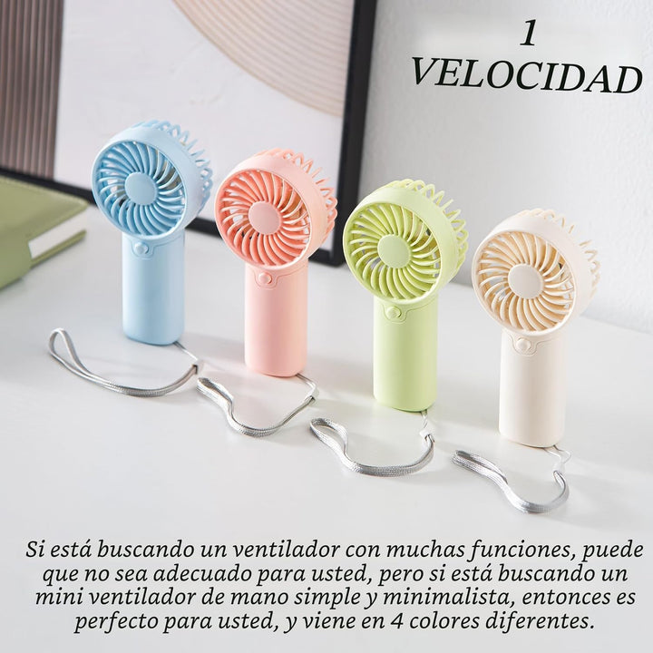 Paquete de 4 mini ventiladores portátiles \u2013 Funciona con pilas...