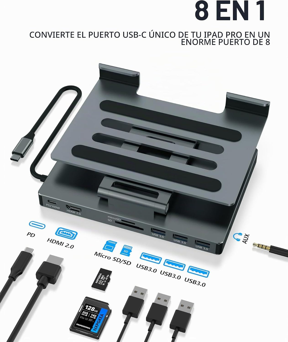 BKELHS, hub USB 3.0 de 3 puertos