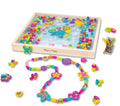 Melissa & Doug Bead Bouquet, juego de cuentas con más de 220 cuentas de madera, Total 1
