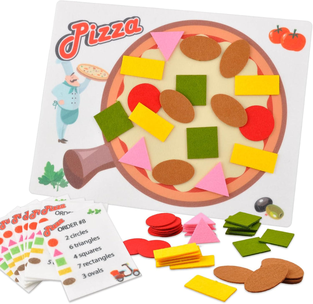 CHEFAN Juguetes para contar pizza para niños pequeños, juguetes de...