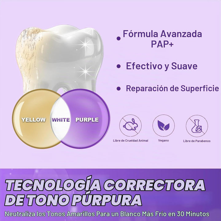 Tiras blanqueadoras de dientes moradas \u2013 28 tiras blanqueadora...
