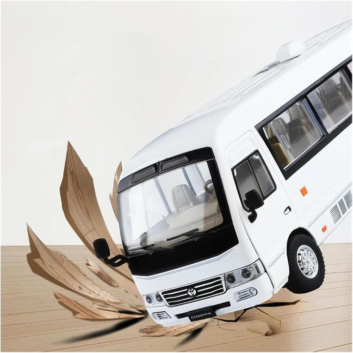 1 24 para Toyota Coaster Bus Aleación Modelo de coche