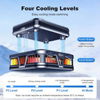Enfriador magnético para teléfono con batería, ventilador de refrigeración inalámbrico recargable para iPhone/iPad, funda de refrigeración para teléfono, radiador disipador de calor con LED RGB para