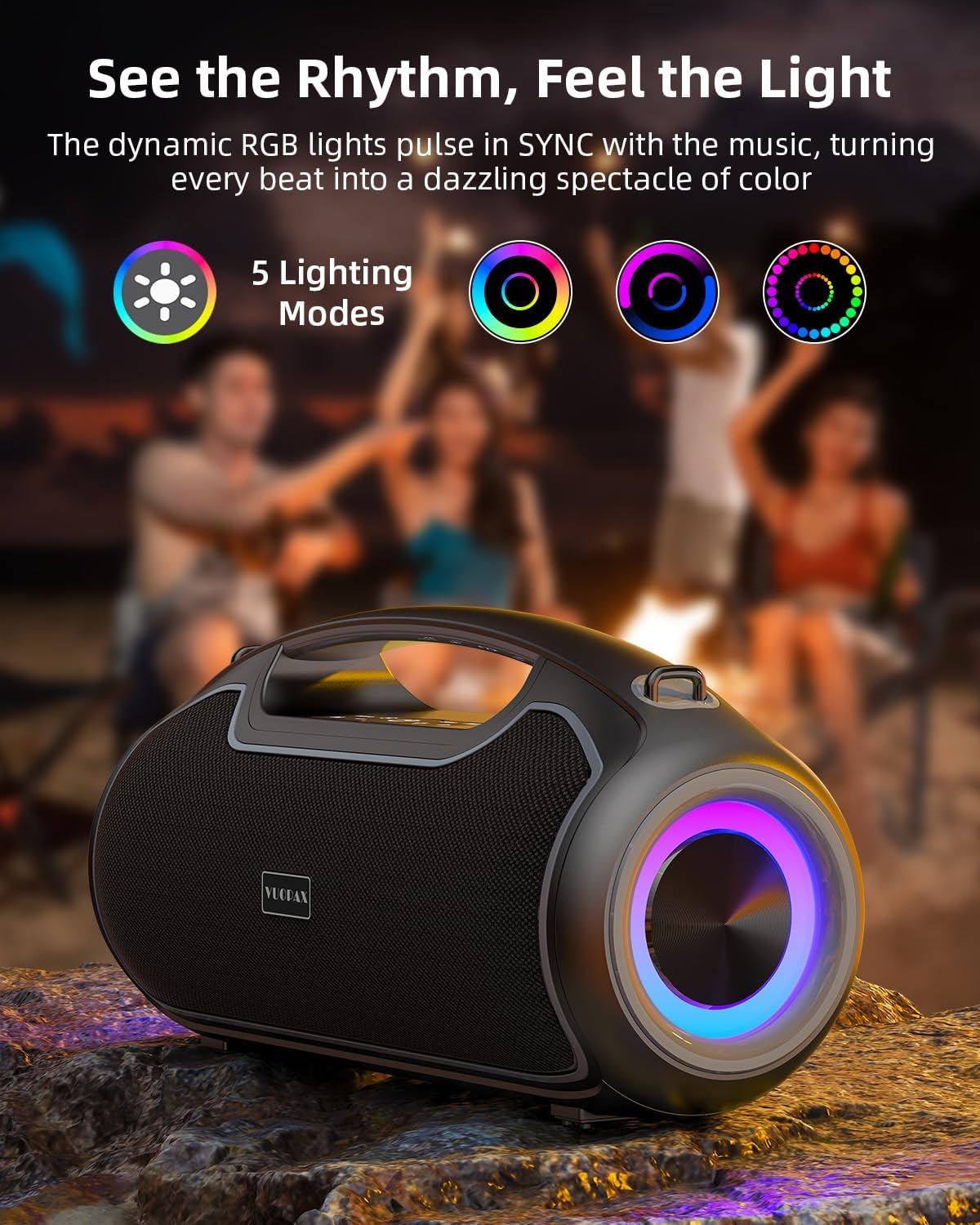 VUOPAX Altavoces Bluetooth portátiles inalámbricos de actualización...