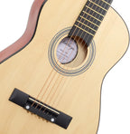 Ashthorpe Guitarra acústica infantil de 30 pulgadas (natural), kit de inicio para principiantes con bolsa de concierto, cuerdas adicionales, correa, púas y lecciones
