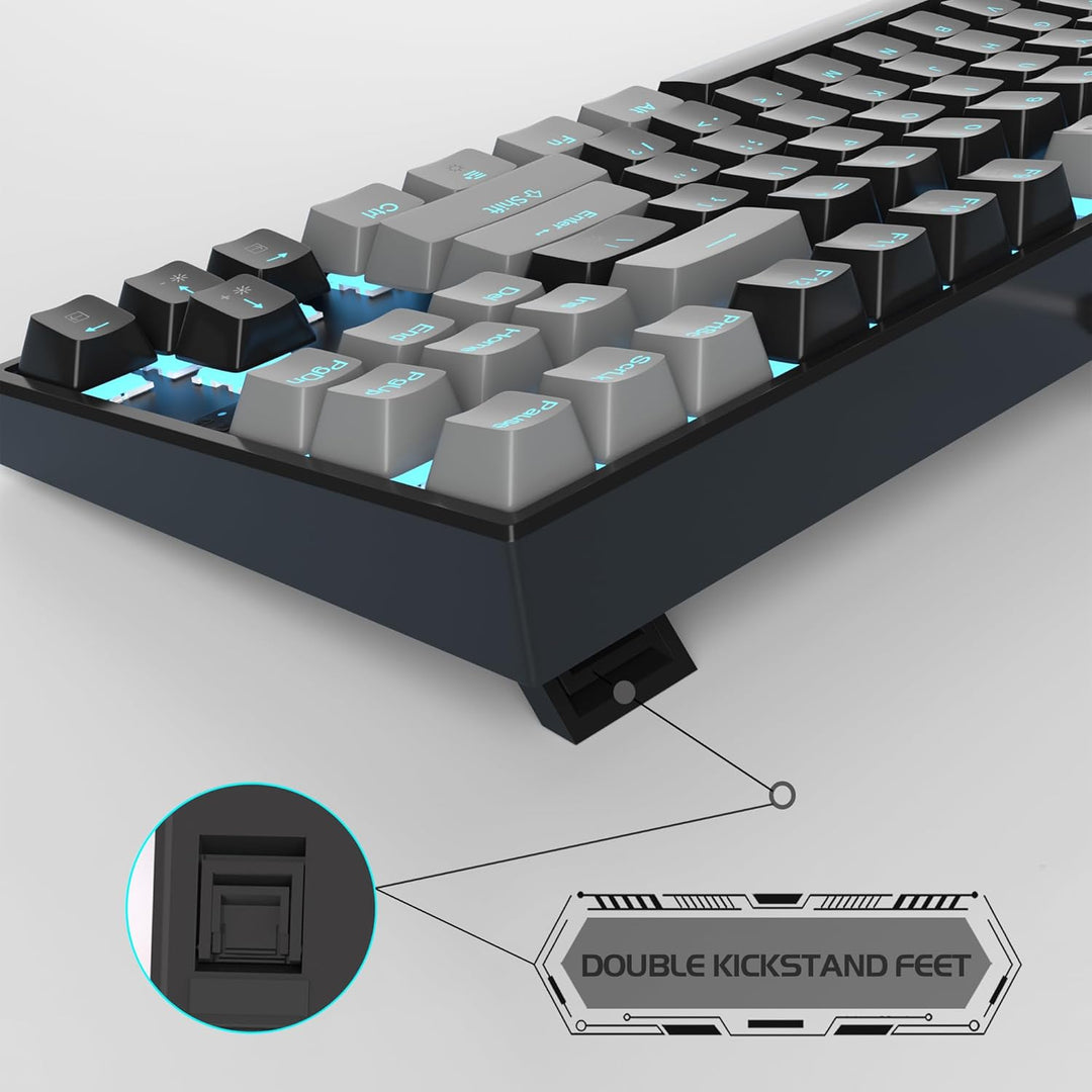 MageGee - Teclado mecánico para juegos 75%, con interruptor rojo, r...