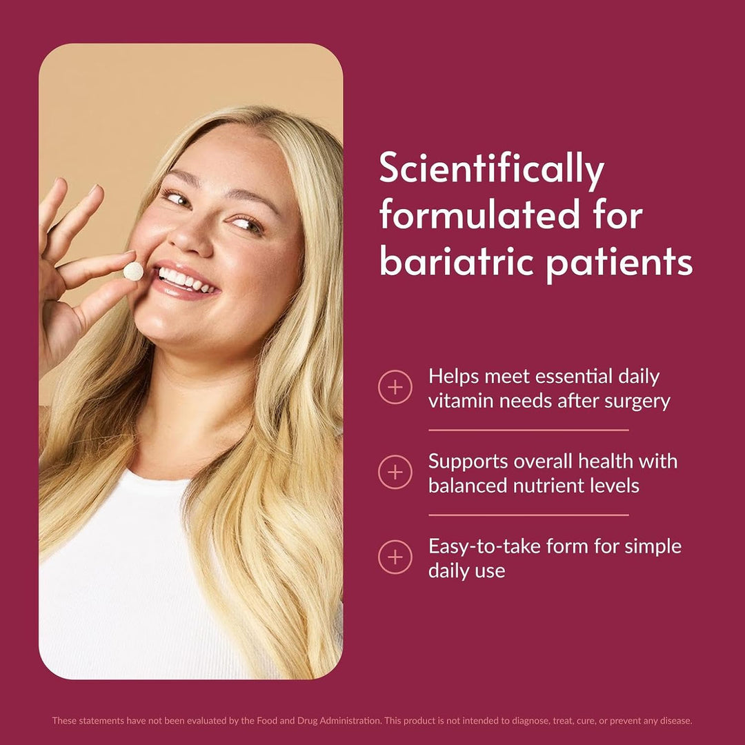 Bariatric Advantage Multivitamínico esencial masticable sin hierro...