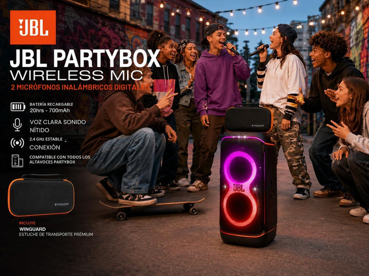 JBL PartyBox - Micrófono inalámbrico, 2 micrófonos inalámbricos dig...