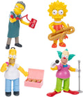 JAKKS Pacific Disney - Figuras de acción de Los Simpson, paquete de 4 figuras coleccionables de 5 pulgadas de Wave 2 - Lisa, Krusty, Moe y Homer