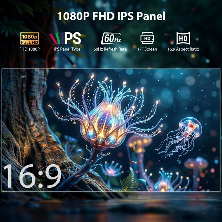 Leudaich Extensor de pantalla para portátil con un cable, monitor p...