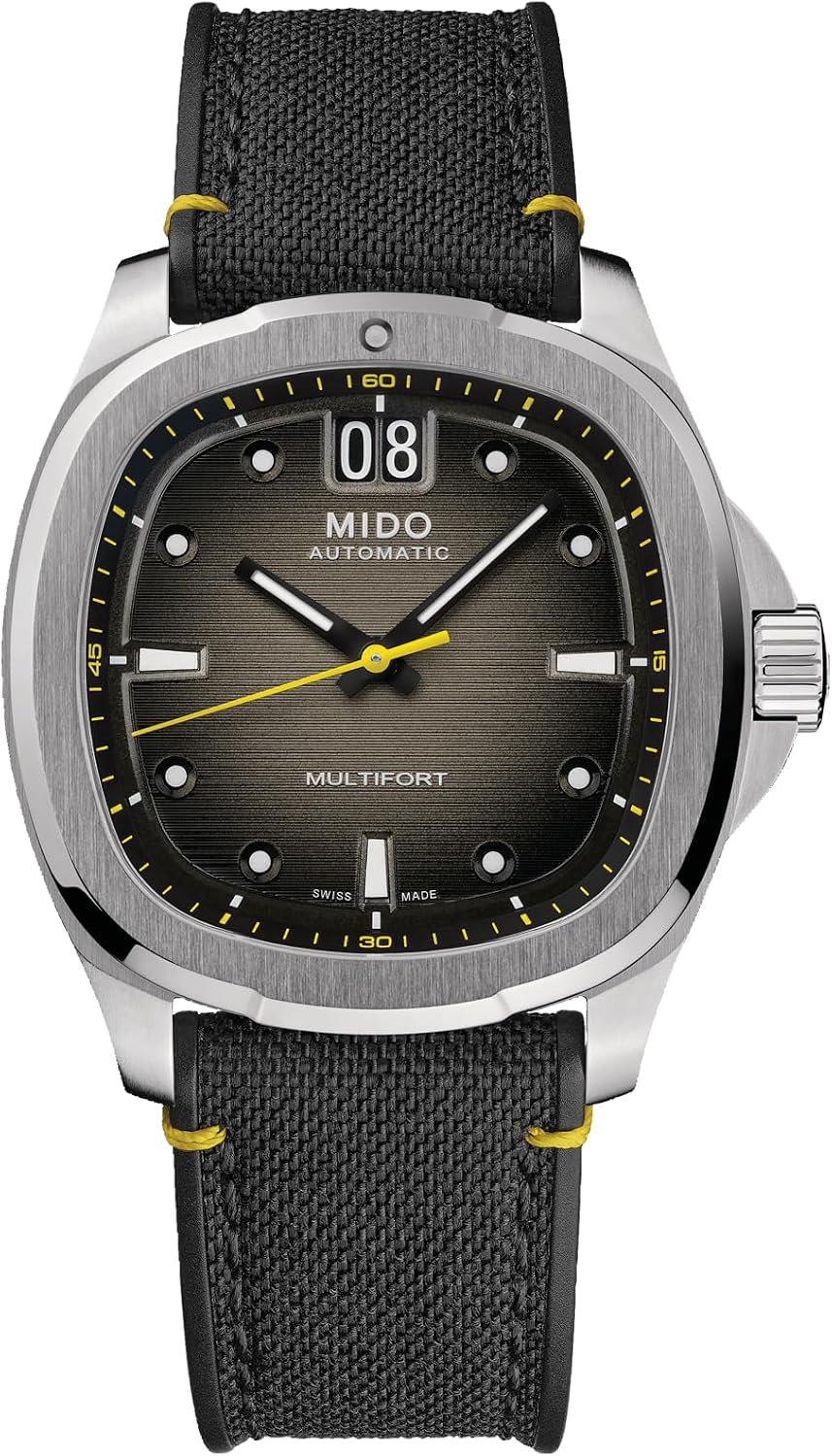 MIDO Multifort TV Big Date - Reloj suizo automático para hombres - Caja de 40mm con respaldo transparente