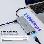 Estación de acoplamiento USB-C 14 en 1, 140 W PD 3.1, pantalla triple