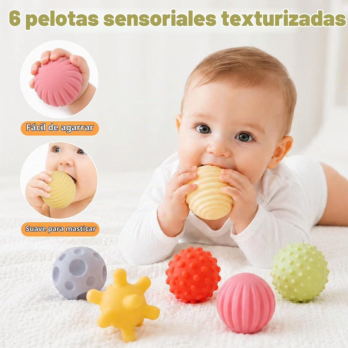 Weilim Montessori - Juguetes para bebé, 3 en 1, bloques apilables suaves