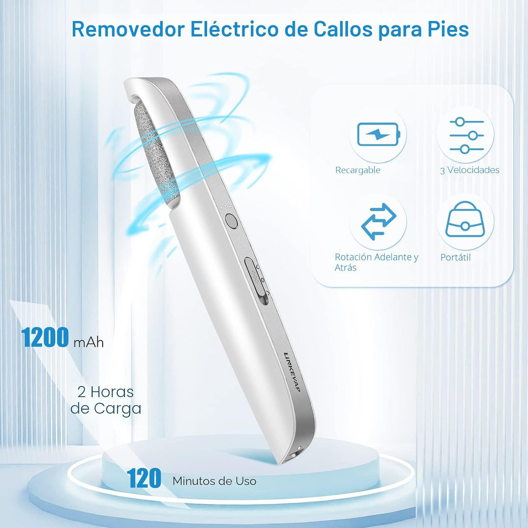 LINKEVAP - Removedor de callos eléctrico para pies, kit profesional...