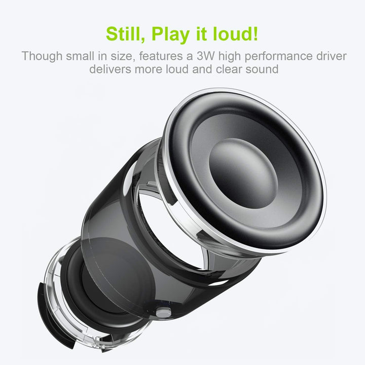 EWA - Minialtavoz Bluetooth A106 con estuche de viaje, radiador de...