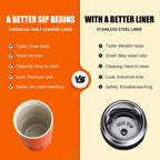 CHEERFUL GOAT Taza de viaje instantánea con forro de cerámica para café frío – Café de bolsillo especial 100% arábica, liofilizado para frescura, sin azúcar, sin aditivos, tapas dobles con tapa de