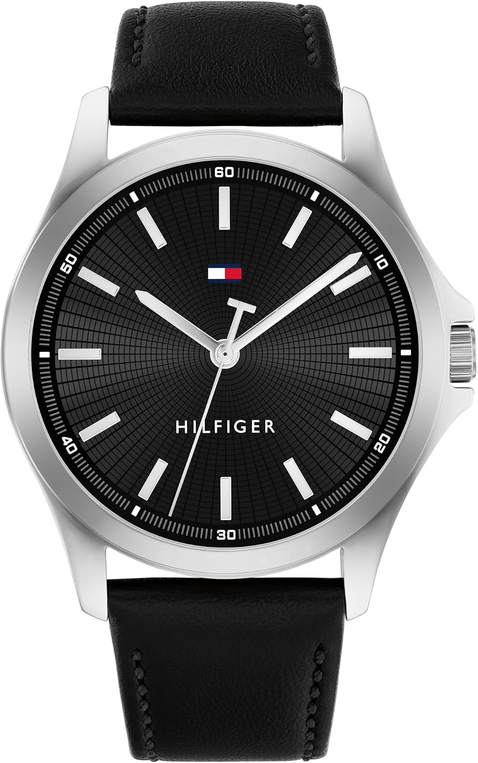 Tommy Hilfiger Hombre Reloj de cuarzo de 3 manecillas – Caja de 42mm, correa de cuero, 3 ATM de resistencia al agua, reloj moderno para uso diario, regalo para él