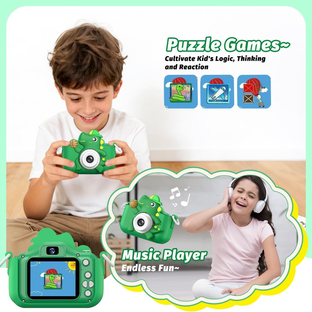 Juguete de cámara para niños, cámara de juguetes de dinosaurio mast...