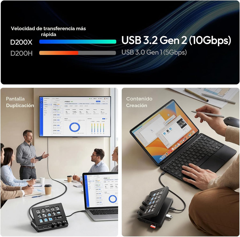 ULANZI Controlador de corriente D200X con 3 perillas, 14 teclas LCD teclado