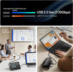 ULANZI Controlador de corriente D200X con 3 perillas, 14 teclas LCD teclado