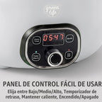 GreenLife 6QT - Olla de cocción lenta antiadherente de cerámica