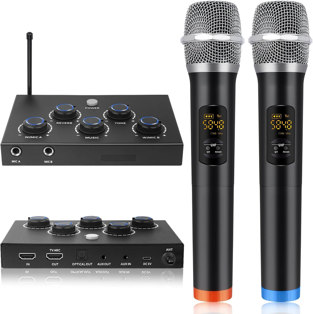 Sistema de Karaoke Inalámbrico, Micrófono de Karaoke Portátil con M...