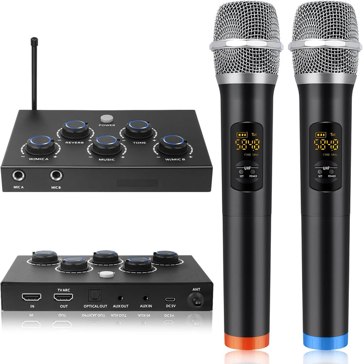 Sistema de Karaoke Inalámbrico, Micrófono de Karaoke Portátil con M...