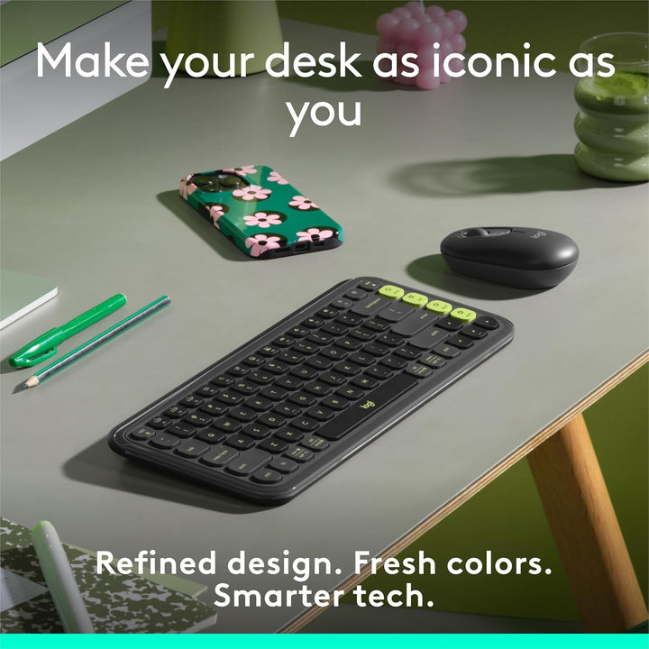 Logitech POP ICON Keys Teclado Bluetooth inalámbrico, escritura cóm...