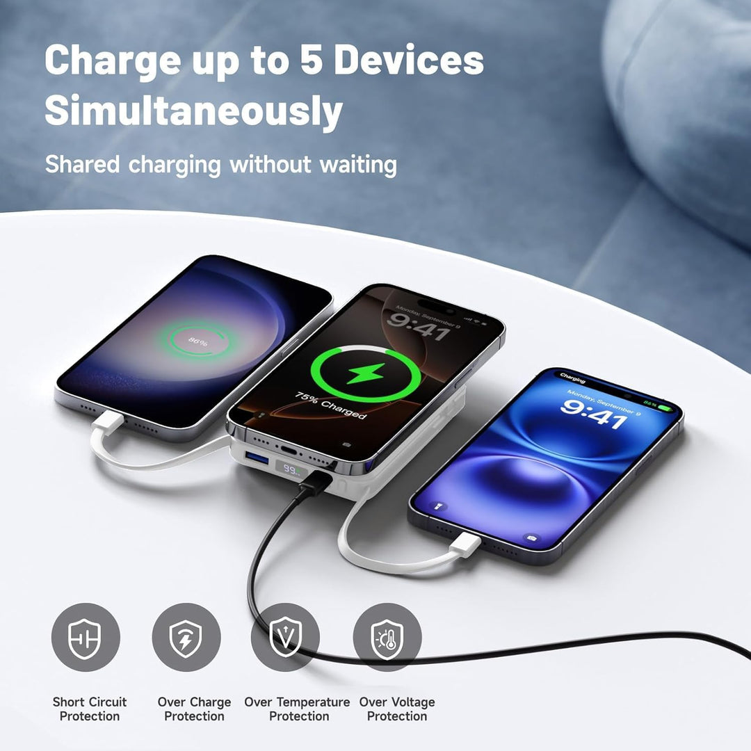Vexnara para banco de energía Magsafe, banco de energía magnético d...