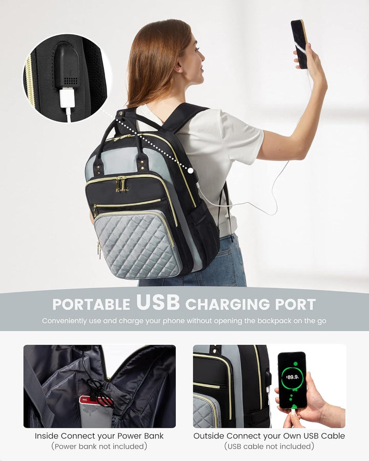 LOVEVOOK Mochila para computadora portátil para mujer, mochila para...